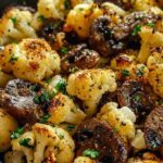 Easy Garlic Cauliflower Mushroom Skillet 3