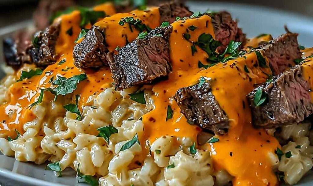 Easy Steak and Queso Rice 2