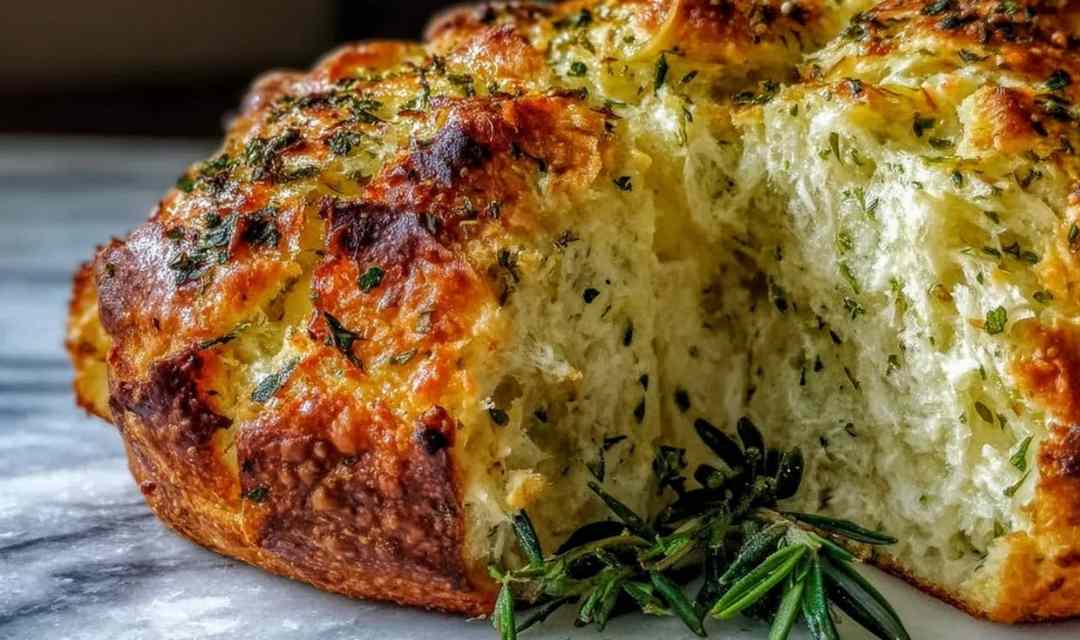 Garlic Herb Dutch Oven Bread