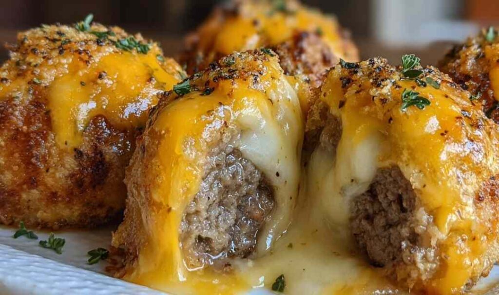 Garlic Parmesan Cheeseburger Bombs