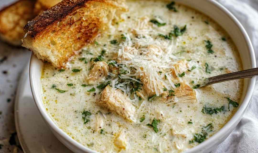 Garlic Parmesan Chicken Soup Recipe