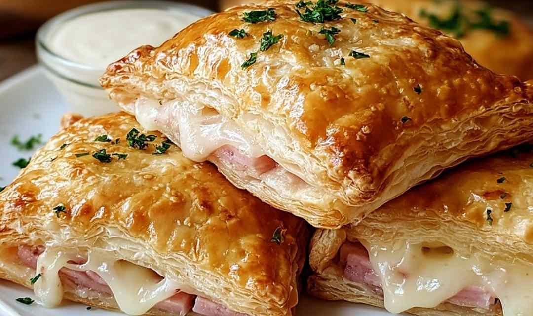 Ham and Cheese Puff Pastry Pockets