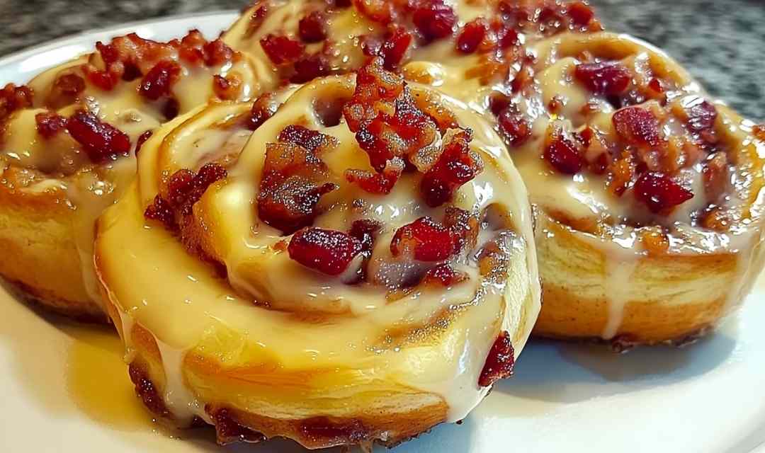Maple Bacon Cinnamon Rolls