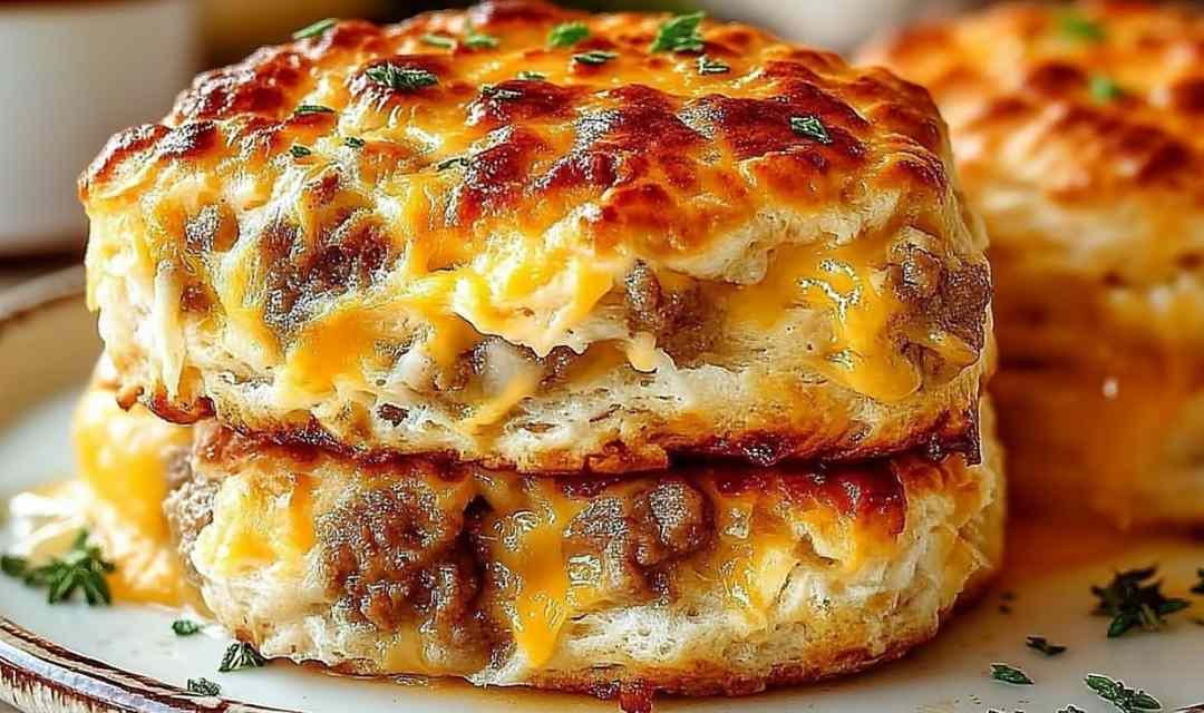 Sausage Cheese Butter Swim Biscuits