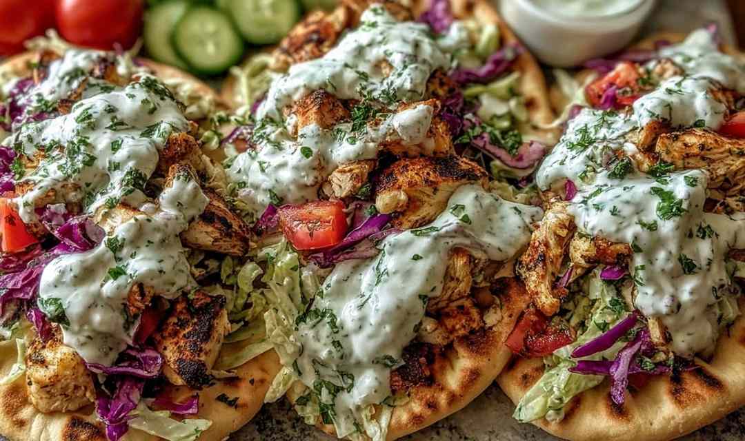 Sheet Pan Chicken Pitas with Fresh Herb Ranch Slaw