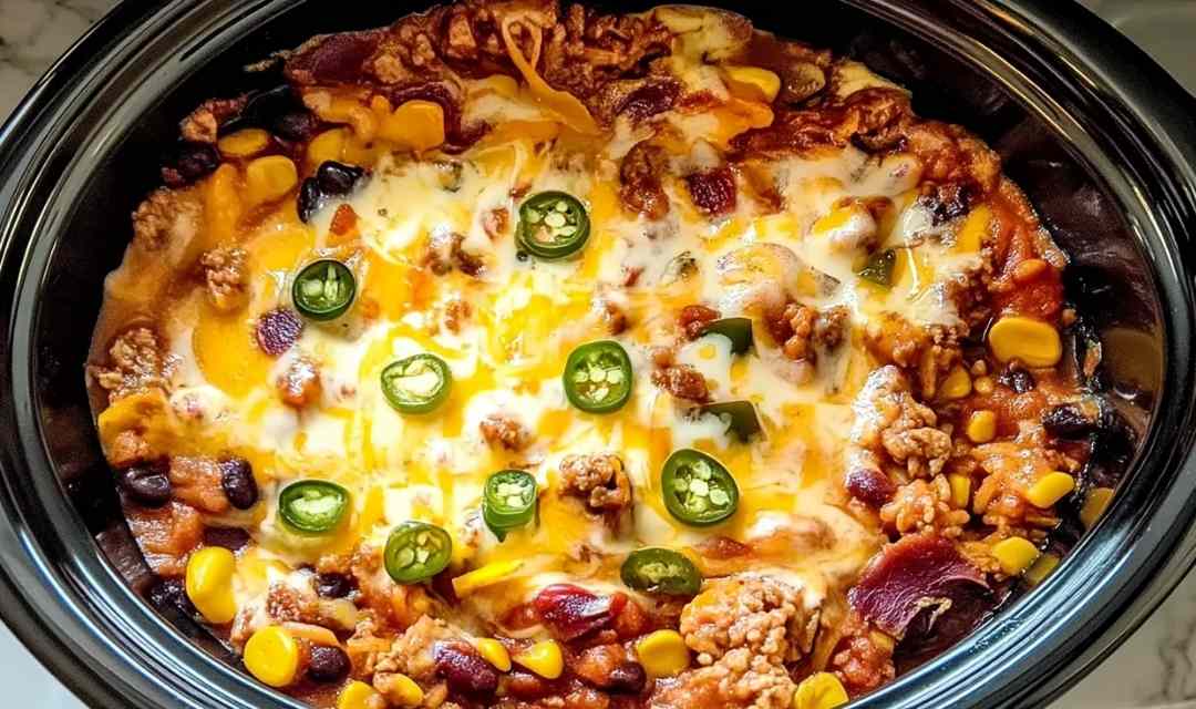 Slow Cooker Taco Casserole