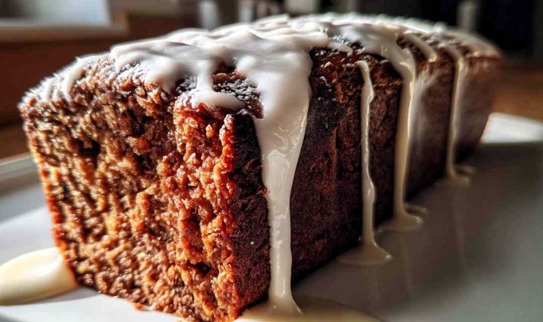 Spiced Gingerbread Loaf with Vanilla Glaze