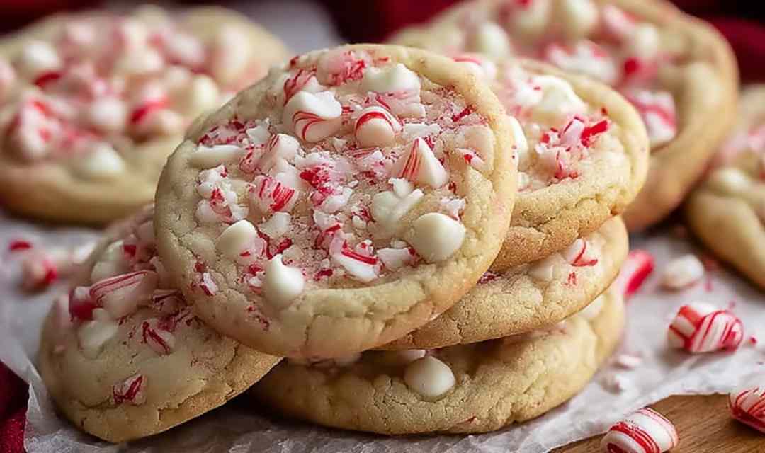 White Chocolate Candy Cane Cookies