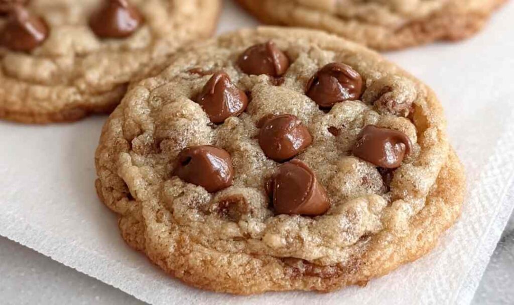 Golden brown sourdough discard breakfast pockets on white plate with crispy edges