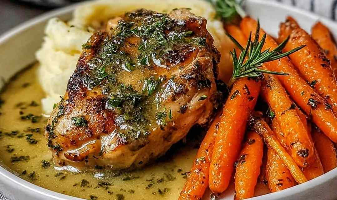 Garlic Herb Chicken and Carrot Plate