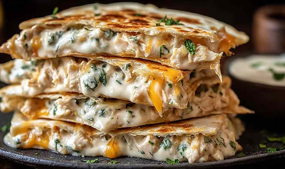 High Protein Chicken Ranch Quesadilla