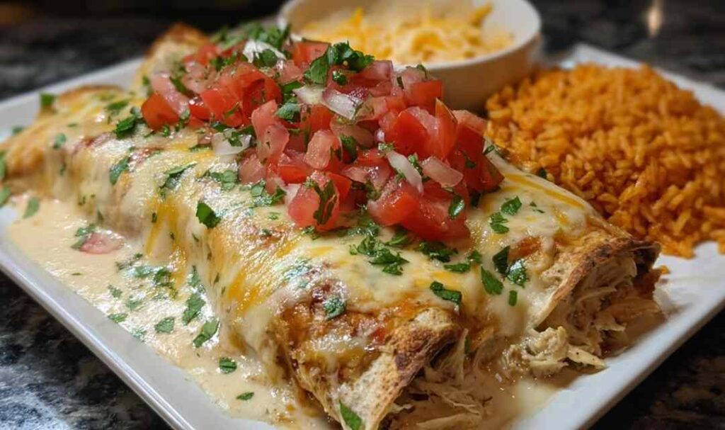Queso Chicken Enchiladas