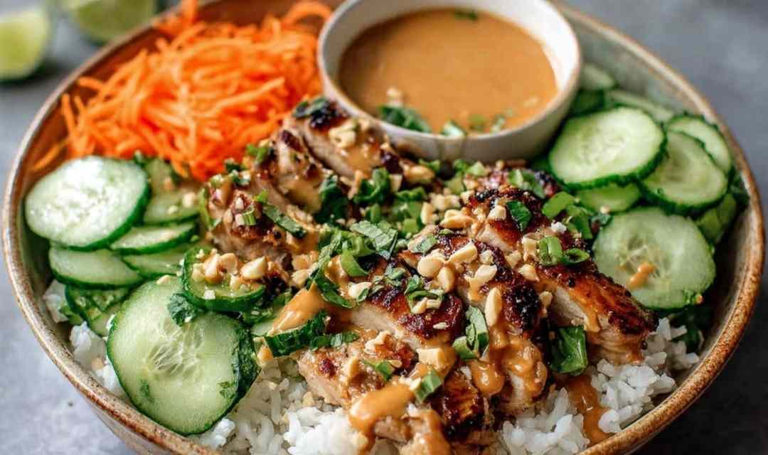 Thai Peanut Chicken Buddha Bowl