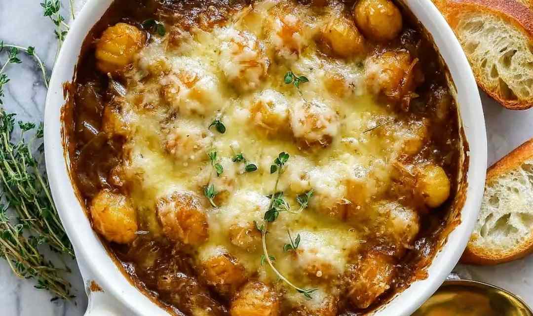 Simple Baked French Onion Gnocchi