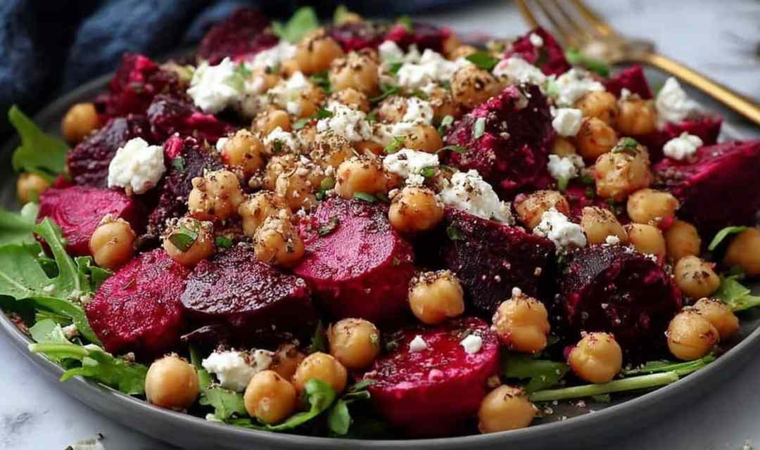 Chickpea Beet and Feta Salad