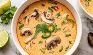 Grilled Greek chicken tenders on a white plate garnished with fresh dill and lemon slices