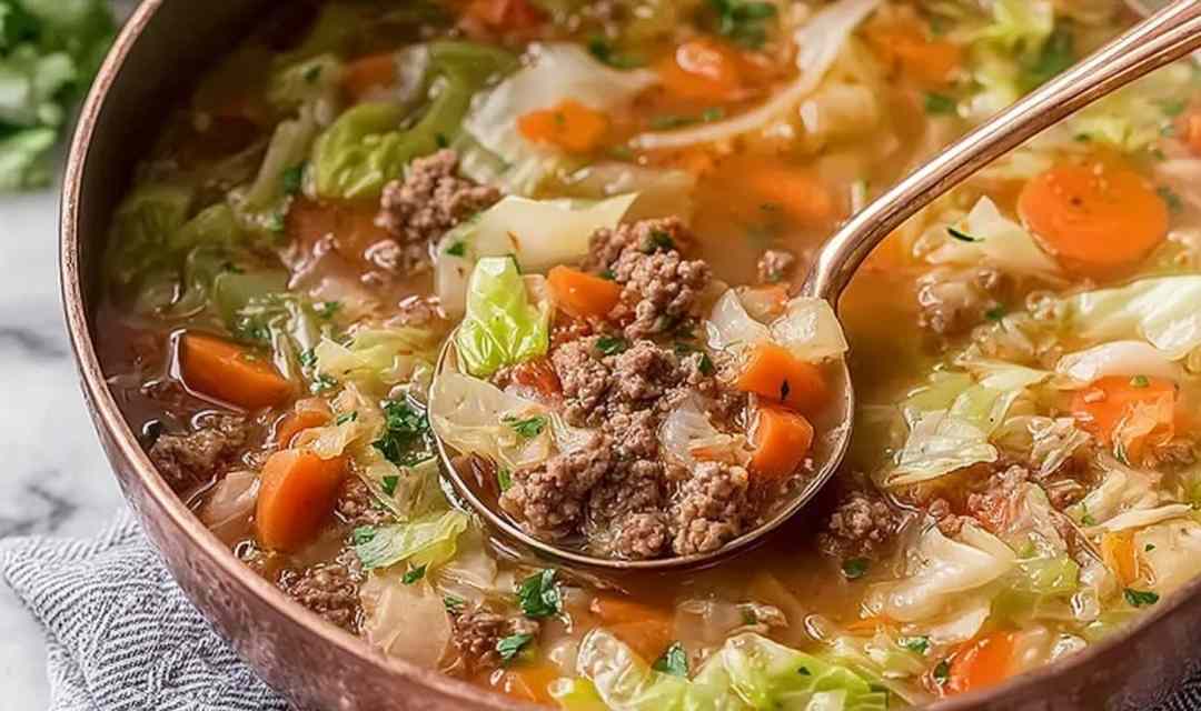 Comforting Ground Beef and Cabbage Soup