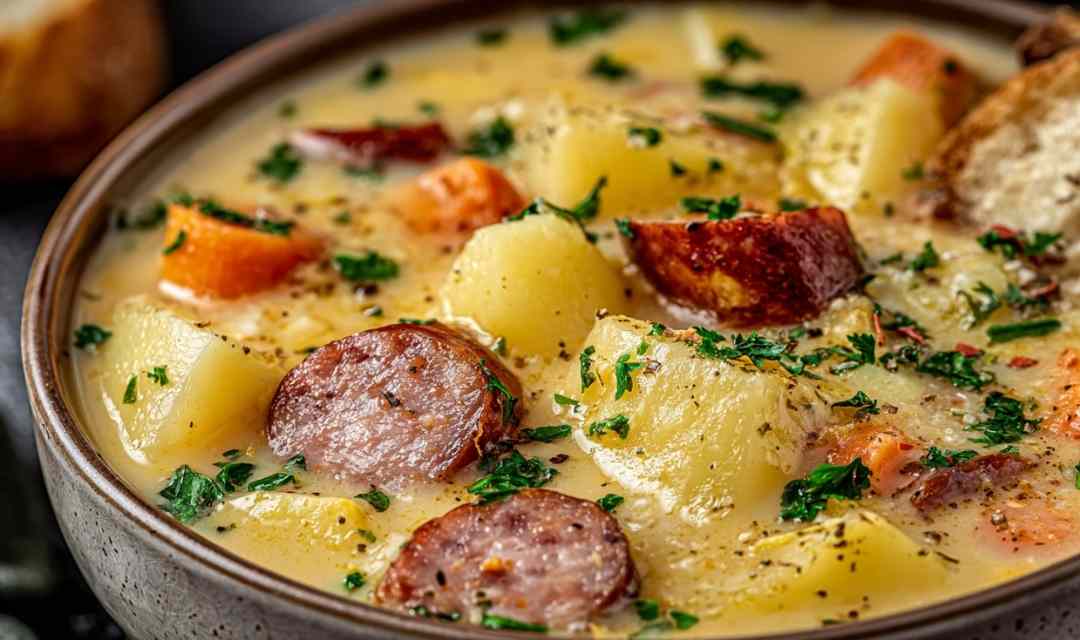 Classic German Potato Soup with Sausage