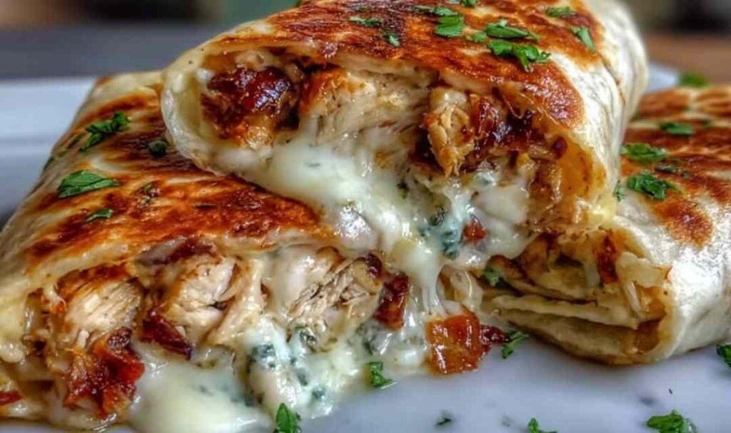 Low carb cheesy garlic chicken in a skillet with melted mozzarella and creamy garlic parmesan sauce