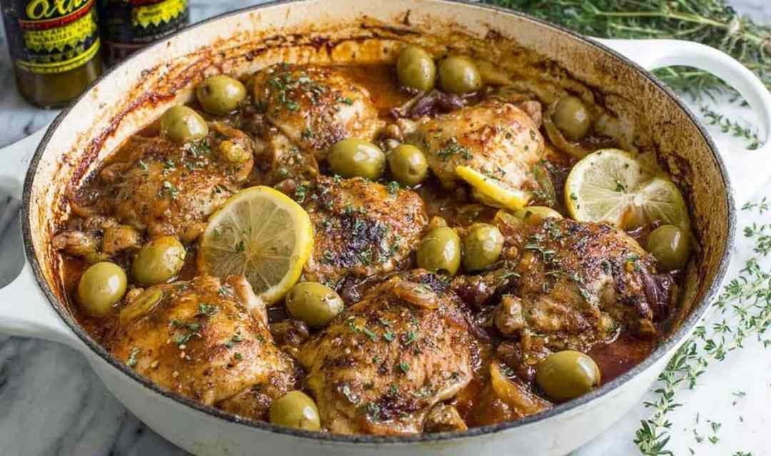 Mediterranean Chicken with Lemons and Olives
