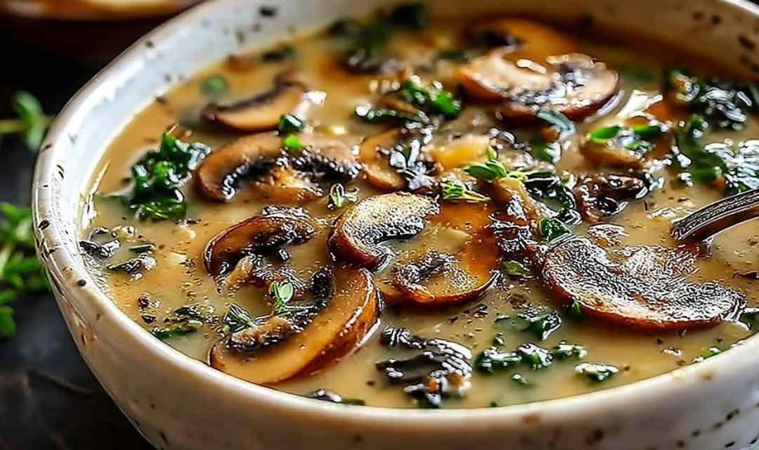 Wild Mushroom and Kale Soup