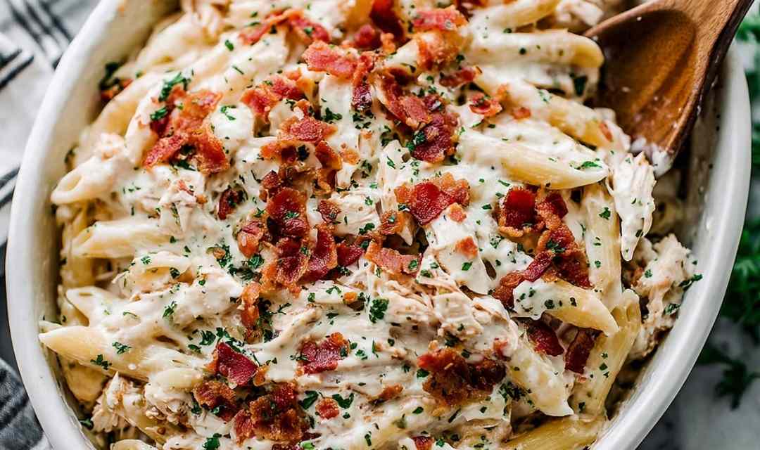 Chicken Bacon Ranch Pasta Bake