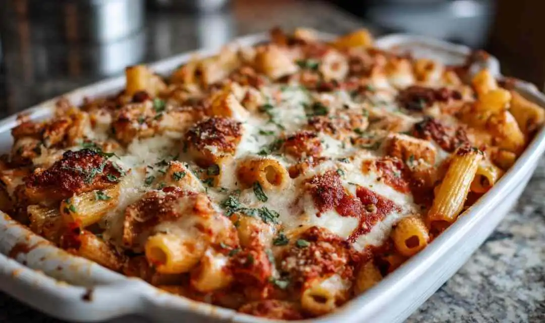 Chicken Parmesan Baked Ziti
