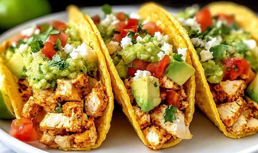 Chicken Tacos – 34 Grams of Protein Per Serving!