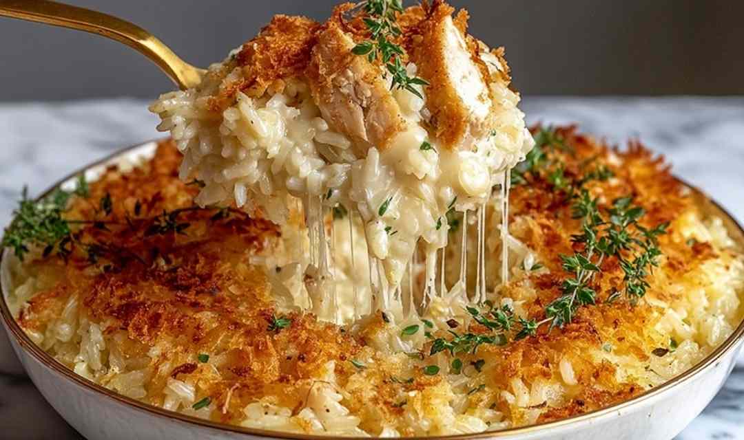 French Onion Chicken Rice Bake