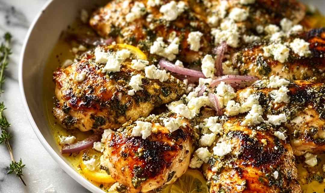 Greek Chicken with Lemon and Feta