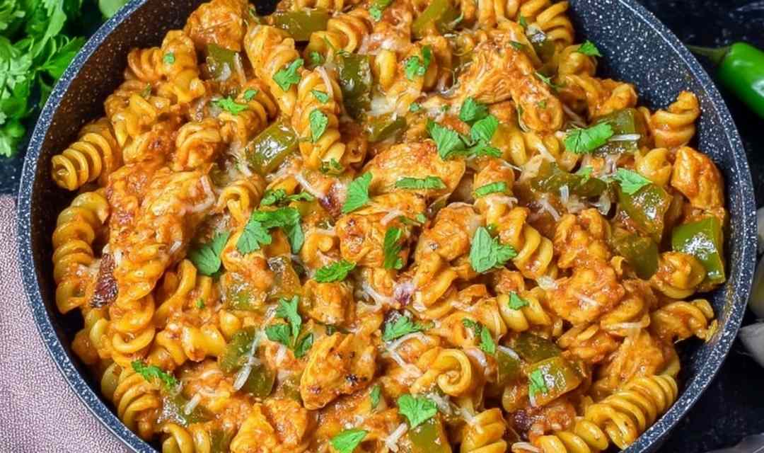 High Protein Chicken Fajita Pasta