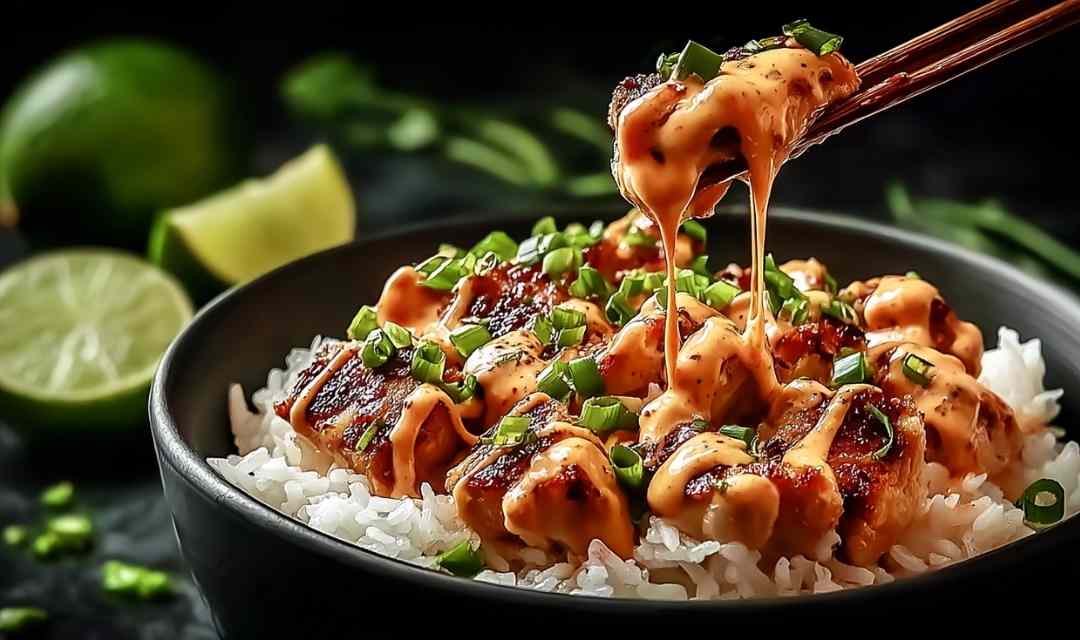 Sweet Chili Chicken Bowl with Coconut Lime Drizzle