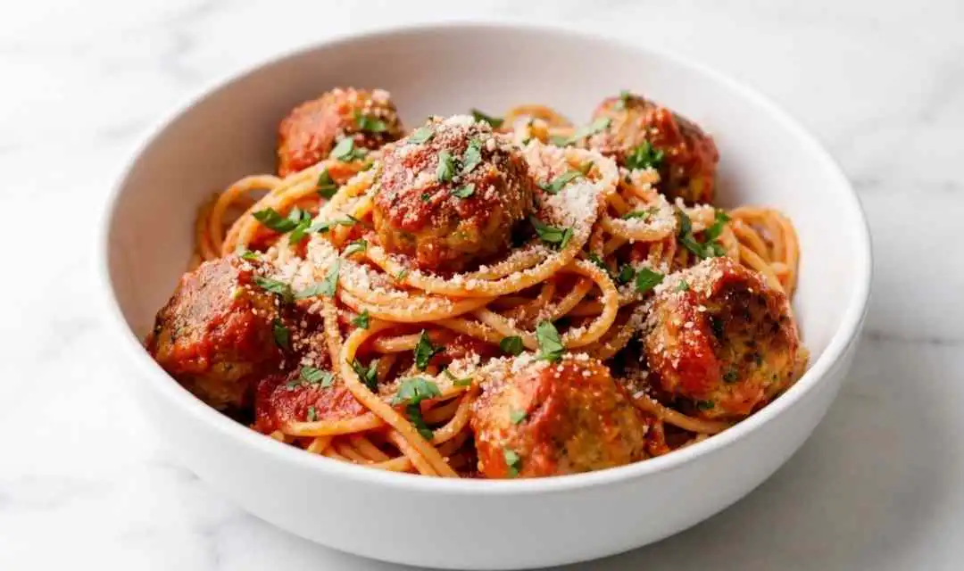 Chicken Meatballs and Spaghetti Recipe – 46 Grams of Protein!