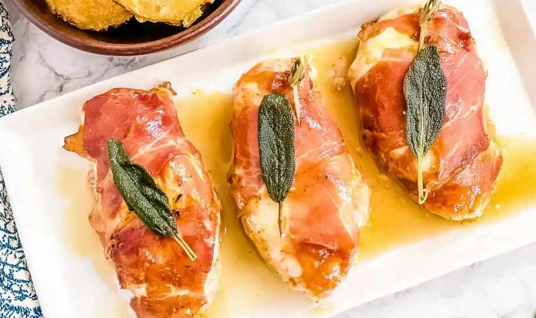 Chicken Saltimbocca with White Wine Butter Sauce