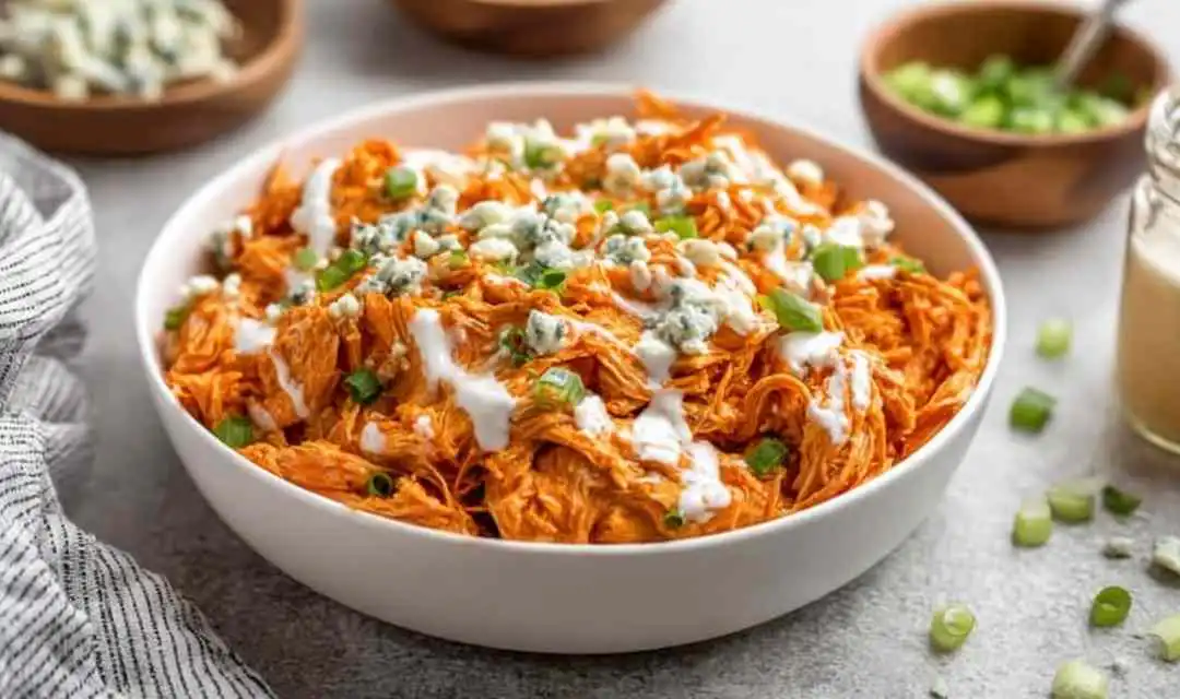 Crockpot Buffalo Chicken – 4 Ingredient Recipe!
