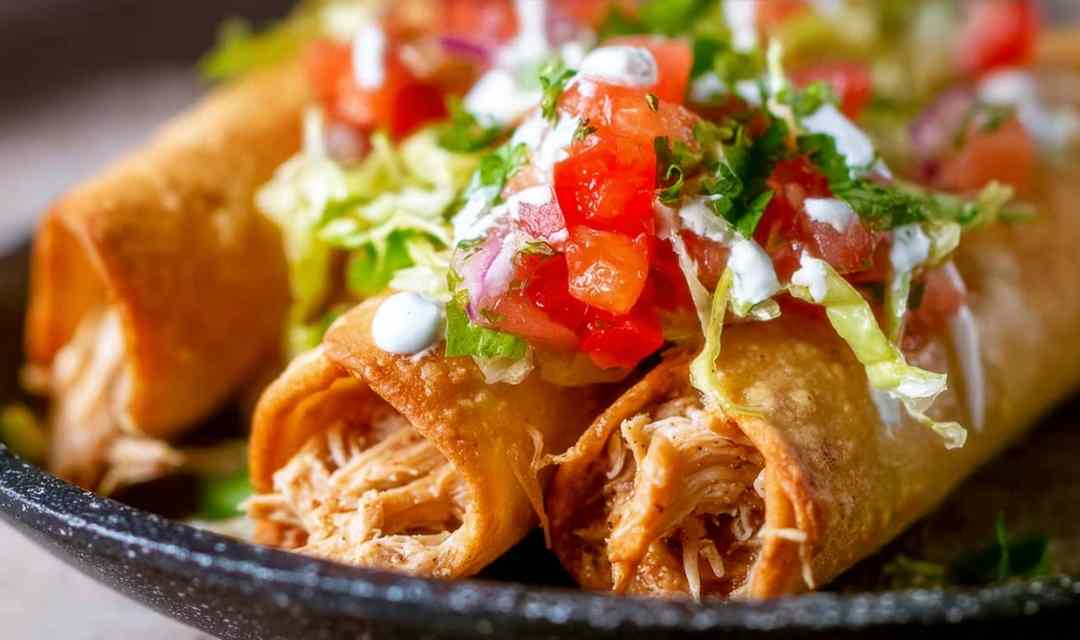 Crispy Shredded Chicken Taquitos